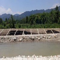 堤防河道邊坡防護HDPE土工格室 蜂巢紋面打排水孔土工格室